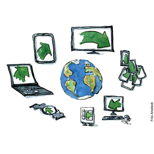 Di00316 download Green energy online circle illustration