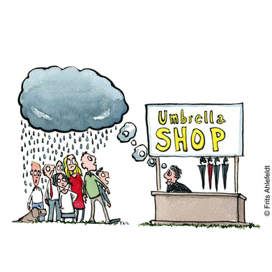Di00348 download Umbrella shop mindset illustration