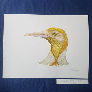 Dw00456 Original Yellow King penguin watercolor