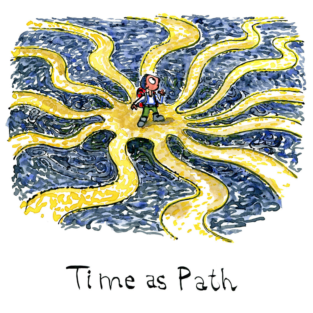 Time as path illustration by Frits Ahlefeldt
