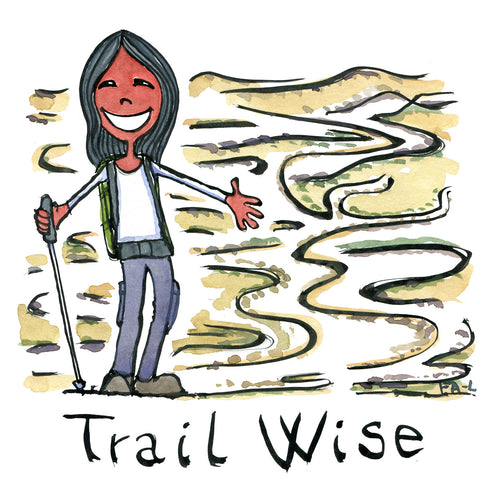 Trail wise girl illustration by Frits Ahlefeldt