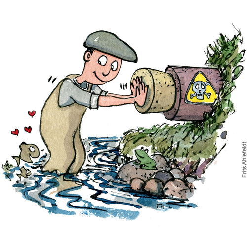 Di00484 download Farmer stop pollution illustration