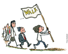 Load image into Gallery viewer, Original Di01341 Walk flag group illustration