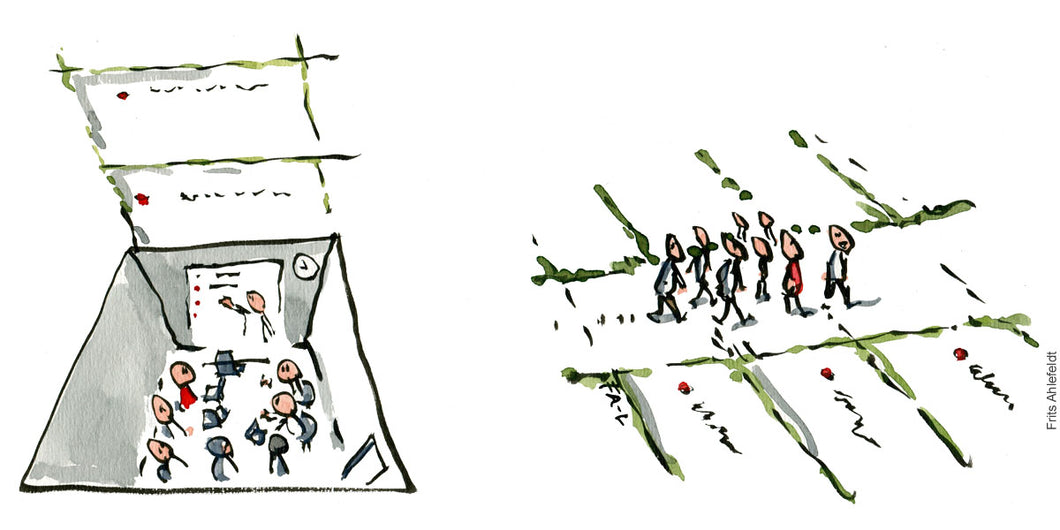 Di01351 Sitting vs walking meeting illustration