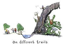 Load image into Gallery viewer, On different trails illustration by Frits Ahlefeldt