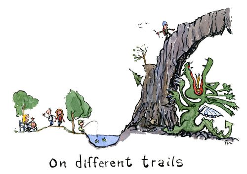 On different trails illustration by Frits Ahlefeldt