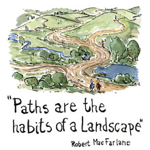 Load image into Gallery viewer, Path are the habits of a landscape illustration by Frits Ahlefeldt