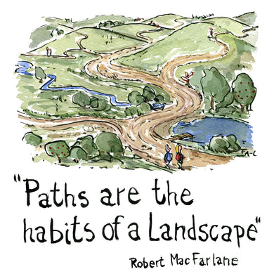 Path are the habits of a landscape illustration by Frits Ahlefeldt