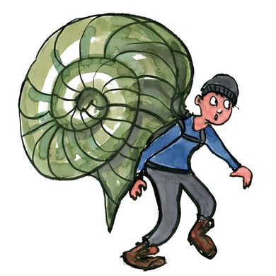 The Snail Hiker illustration Art print