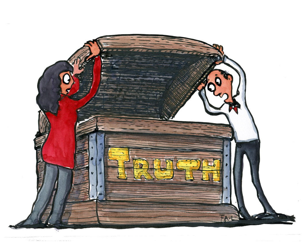 The Truth box illustration by Frits Ahlefeldt