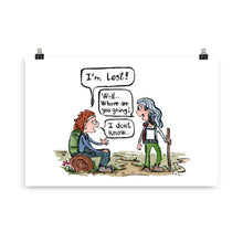 Load image into Gallery viewer, Lost Hiker Girl illustration Art print