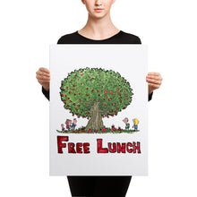 Load image into Gallery viewer, The Free Lunch Tree illustration Canvas print
