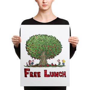 The Free Lunch Tree illustration Canvas print