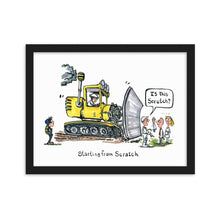 Load image into Gallery viewer, Starting from Scratch illustration Framed art print