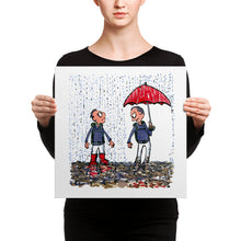 Load image into Gallery viewer, The Boots vs Umbrella illustration Canvas print