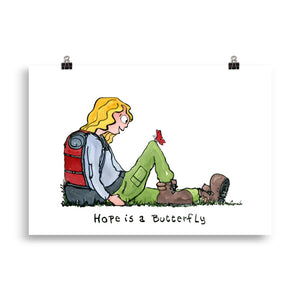 Hope is a butterfly illustration Art print