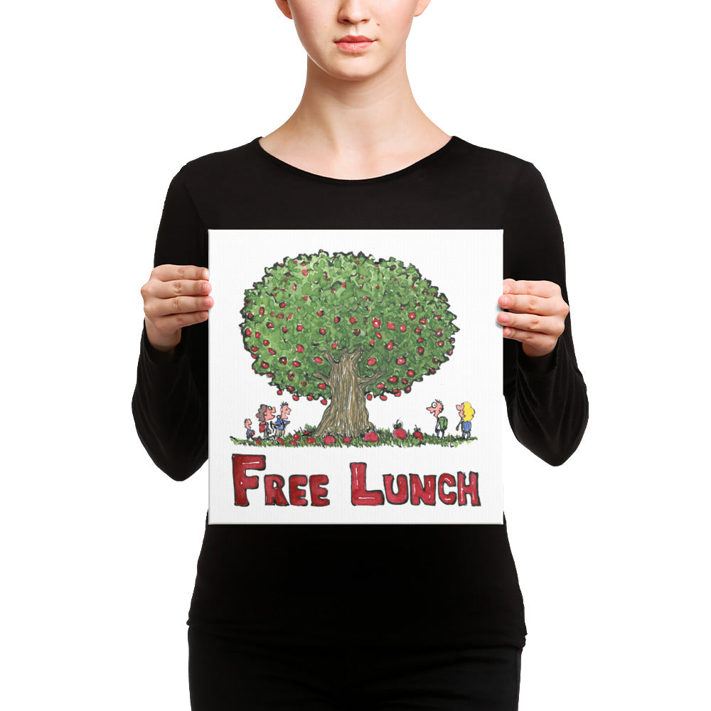 The Free Lunch Tree illustration Canvas print