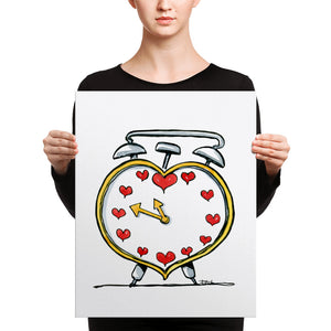 Love Alarm clock Canvas print