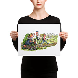 Meeting yourself on the trail Canvas print