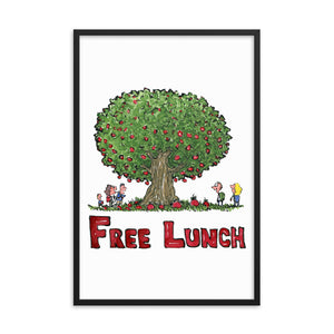 The Free Lunch illustration Framed Art Print