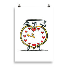 Load image into Gallery viewer, Heart Alarm Clock art print