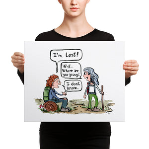 Lost Hiker Girl Canvas Print