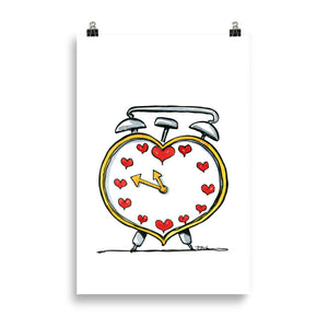 Heart Alarm Clock art print