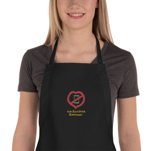 Heart Like Each Other Instead Embroidered Apron