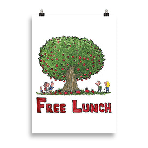 The Free Lunch tree illustration Art print