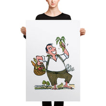 Load image into Gallery viewer, Man eating vegetables Canvas Print