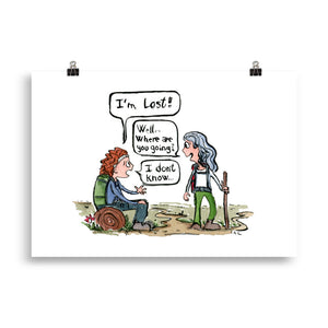 Lost Hiker Girl illustration Art print
