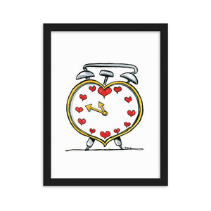Heart alarm clock art print