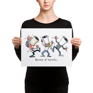 The Beware of Experts illustration Canvas print