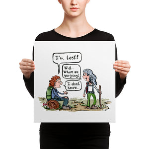 Lost Hiker Girl Canvas Print