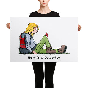 Hope is a butterfly Canvas print