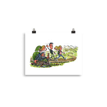 Load image into Gallery viewer, Meeting yourself on the trail illustration Art Print