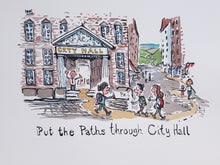 Load image into Gallery viewer, Di00073 Path through City Hall Original illustration